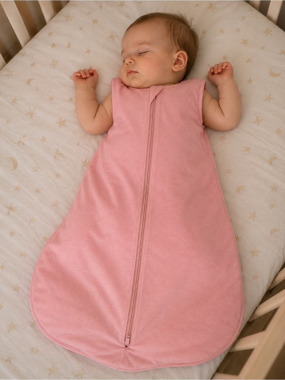 Halo Sleep Sack Pink Sleeveless Double Zip Front Wearable Bamboo Blend Blanket